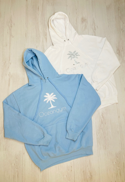 Oceangym Fitness Oversize hoodie palmed print pullover activewear und mode